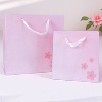 Sac à main en carton haut de gamme à motif floral de cerisier, idéal pour la fête des enseignants, les anniversaires, les cadeaux, l'emballage Instagram