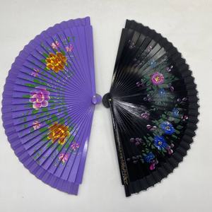 Abanico de Flamenco Español de Arte Popular 100% Pintado a Mano, 23 cm, Regalo Empresarial Hecho de Madera de Bambú ¡Amplio Stock! - Product Image 6