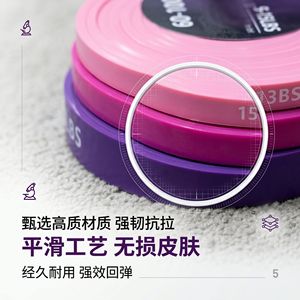 Bandes de résistance Carlsi 5-100 lbs, bandes d'exercice pour la musculation, les glutes, les jambes, les étirements, la rééducation, multifonctionnelles en TPE - Product Image 3