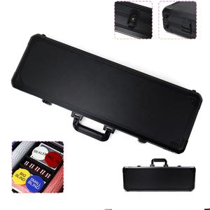 Offre Spéciale 500 pièces boîtier en aluminium noir avec logo boîte <span class=keywords><strong>vide</strong></span> durable pour le stockage de jetons de <span class=keywords><strong>poker</strong></span> de 40 43mm et d'accessoires de casino - Product Image 2