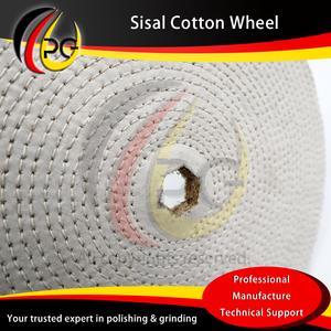 Disco de algodón de Sisal para rueda de pulido, 8-15mm de espesor, acero inoxidable - Product Image 3