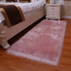 Alfombra peluda rectangular de piel de oveja, 2x3 pies, 3x5 pies, 4x6 pies, color blanco, piel de oveja sintética - Product Image 5