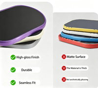 Bande de protection autocollante pour bord de raquette de pickleball, surface miroir haute brillance, ruban de protection anti-collision et anti-usure