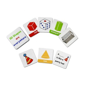 Cartes flash magnétiques 3D pour l'apprentissage des formes, avec images assorties et poèmes rimaux, aides pédagogiques de géométrie pour la classe et la maison - Product Image 2