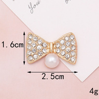 Accessoires faits main : Nœuds en strass pour décoration de coques de téléphone, bijoux, design zircon, breloques 3D pour chaussures DIY