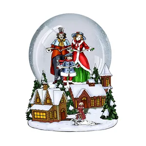 80mm 100mm Resin Craft Souvenirs Ornament Gift Collection Christmas Deer Snow Ball/Custom Snow Globes/Christmas Snow Globe
