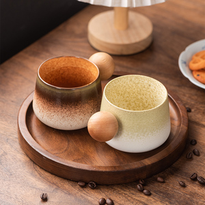 Biểu tượng tùy chỉnh gốm Gradient cốc cà phê với gỗ cho bóng xử lý cho công ty Kỷ niệm lễ kỷ niệm khách hàng quà lưu niệm - Product Image 5