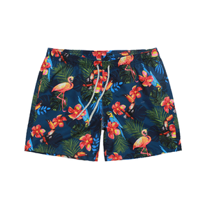 Shorts de bain pour hommes 100 % polyester, taille élastique, imprimé décontracté, respirant, en stock, vente en gros - Product Image 1
