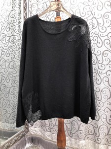 Maglioni di lana di alta qualità nuovi 2025 pullover autunno inverno signora Sexy <span class=keywords><strong>Tulle</strong></span> <span class=keywords><strong>maglia</strong></span> Patchwork manica lunga rosa Beige nero maglioni - Product Image 3