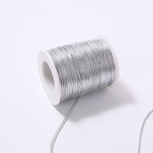 Fil métallique 8 brins de 1 mm |   Fil non élastique or et argent pour emballage cadeau, étiquettes et artisanat |   Fil rond avec paillettes - Product Image 3