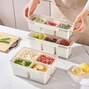 กล่องเก็บเครื่องเทศในครัวพร้อมฝาปิดสำหรับใช้ในบ้าน ภาชนะพลาสติกเกรดอาหารทรงแปดเหลี่ยมแบบมีรูระบายน้ำ รุ่น BK8821/8822 - Product Image 2