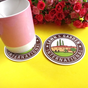 Cartoon-Ölgemälde Bedruckte Saugfähige Papieruntersetzer Umweltfreundliches Individuelles Design 10x10cm Wärmeisolierung 1-2mm Dicke Matten - Product Image 5