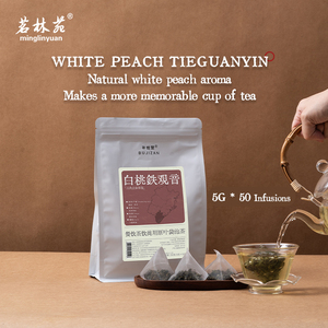 White Peach <span class=keywords><strong>Tieguanyin</strong></span> 5g * 50 sacs, sachets de thé commerciaux Triangle-bag pour restaurants et hôtels - Product Image 2