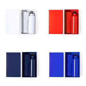 Offre Spéciale LOGO PERSONNALISÉ PROMOTIONNEL DE VENTE EN GROS ENSEMBLE CADEAU 750 <span class=keywords><strong>ML</strong></span> BOUTEILLE D'EAU et ENSEMBLE DE SERVIETTE pour GYM et CADEAUX EXTÉRIEURS - Product Image 1