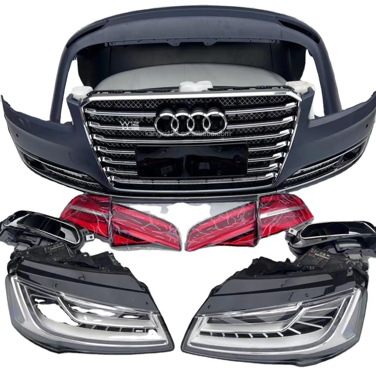 2023 Populaire Groothandel Fabrikant Voor Audi A8 D4 Body Kit Bumper 11-14 Geüpgraded Nieuwe Kit