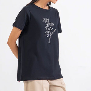 Camisetas Gráficas Extra Grandes de Color Personalizado para Mujer, Camiseta de Cuello Redondo, Manga Corta, Casual, 100% Algodón, Corte Regular - Product Image 2