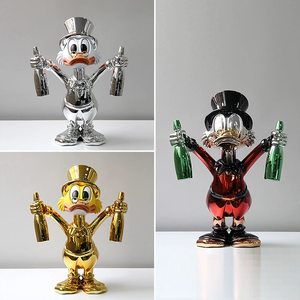 <span class=keywords><strong>Série</strong></span> Sac à Monnaie Donald Duck, Sculpture en Résine Naturelle, Style Nordique, Décoration de Meuble TV pour Salon, Figurine de Luxe Léger - Product Image 2