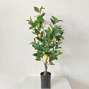 Citronnier artificiel <span class=keywords><strong>nain</strong></span> citronniers pour décor arbres fruitiers artificiels plante Faux plantes vertes petit bonsaï citron intérieur - Product Image 3