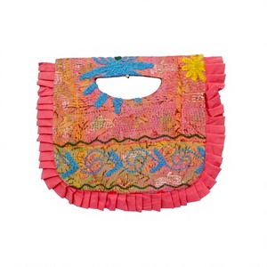 Women's Indian Cotton Kantha Clutch Messenger Bags Shoulder Bag Ruffles Pleated <b>Corner</b> Magnetic Closure Lightweight Travel Daily - Product Image 1