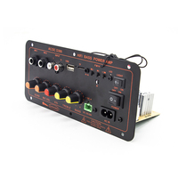 Carte Amplificateur Audio Vidéo Portable 300W pour Bluetooth 5.0 DC 12V/24V AC 110V/220V Subwoofer Double Microphone pour Karaoké pour