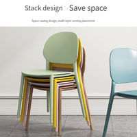 Chaises de maquillage empilables en polypropylène de qualité supérieure, style nordique, pour usage commercial, chaises en PP, chaises de salle à manger en plastique pour restaurant