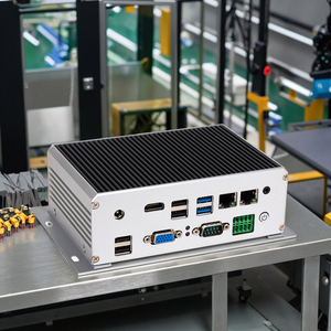 มินิพีซีอุตสาหกรรมแบบไร้พัดลม VGA Core I3/I5/I7 4G GPIO RS232/RS485 แลนคู่ J1900 รุ่นที่ 7/8/10 รองรับไดรฟ์หลากหลายรูปแบบ มินิคอมพิวเตอร์อุตสาหกรรม - Product Image 1