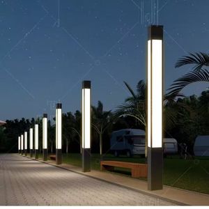 Lampes LED carrées d'extérieur pour cour HL3035, garantie 5 ans, éclairage de rue étanche pour aménagement paysager communautaire - Product Image 1