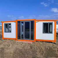 Kits de maisons modulaires en conteneurs de 20 pieds et 40 pieds, maison préfabriquée avec énergie solaire, cabine extensible en conteneur pour hôtel