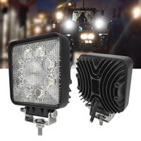 Luz de trabajo LED de 24W con haz puntual/difuso, 12V 24V, todoterreno, para camión, tractor, barco, coche, SUV, ATV, luces IP68 impermeables