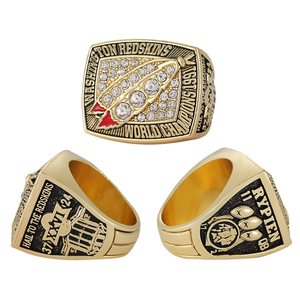 Anello del Campionato 1991 dei Washington Redskins, Anello alla Moda in Lega Ecologica Stile Sportivo Casual con Diamanti - Product Image 2