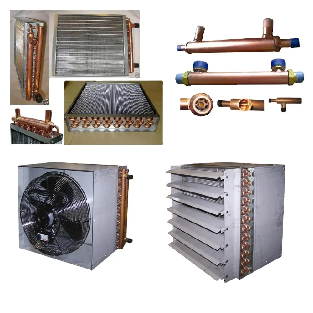 Kit de chauffage suspendu/système d'air forcé 20x20 pour pièces de réfrigération de four à bois extérieur tube d'échangeur de chaleur