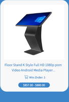 Kiosco Interactivo con Monitor de 32 Pulgadas, con Soporte de Pie para Interiores, Pantalla Táctil 4K, Máquina de Autoservicio