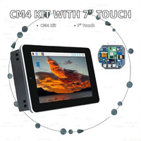 Waveshare Raspberry Pi CM4 Papan Pengembangan Kit Ekspansi Kamera Layar Sentuh 7-inci Casing Paduan Aluminium All-in-one