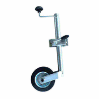 Roue de remorque latérale de 100 kg de capacité, en acier galvanisé, tube de 35 mm, roue de support de 520-750 mm pour remorque de camion, 6 pouces
