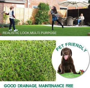 <span class=keywords><strong>Gazon</strong></span> synthétique haut de gamme pour jardin, cour, patio, balcon, herbe épaisse et sécurisée pour les animaux, avec dimensions personnalisées - Product Image 3