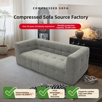 Canapé sectionnel carré en velours compressé pour salon, appartement moderne, hôtel, villa - Vente directe usine - Compatible Dropshipping