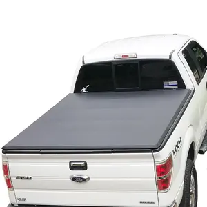 Kustom Truk Vinil Lembut Tri Lipat Tonneau Cover untuk 09-14 Ford F150 5.5 6.5ft Truck Bed Cover Tonneau