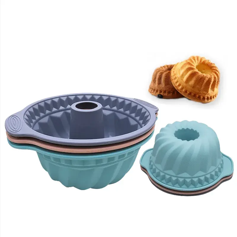 Food grade silicone cake mold Mousse Savalin hollow Qi Feng High temperature resistant baking plate