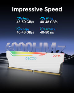 Kit de mémoire de bureau Premium DDR5 32 Go ECC 4800/5600/6000 MHz CL36 compatible AMD INTEL pour le jeu et les créateurs - Product Image 2