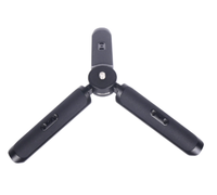 Trépied professionnel en alliage d'aluminium noir Mechrig avec perche d'extension réglable et support à vis 1/4'' pour téléphone et GoPro