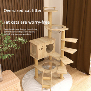 Đa Mức Chất Lượng Cao Châu Âu Mỹ Bền Ngắn Chân Mèo Cây Với Đôi Thang Sang Trọng Mèo Cây - Product Image 2