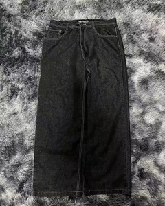 Jeans de Moda Personalizados OEM, Jeans Rectos para Hombre, Jeans Holgados para Chico, Jeans Vintage Lavados al Ácido, Jeans de Talla Grande para Hombre - Product Image 2