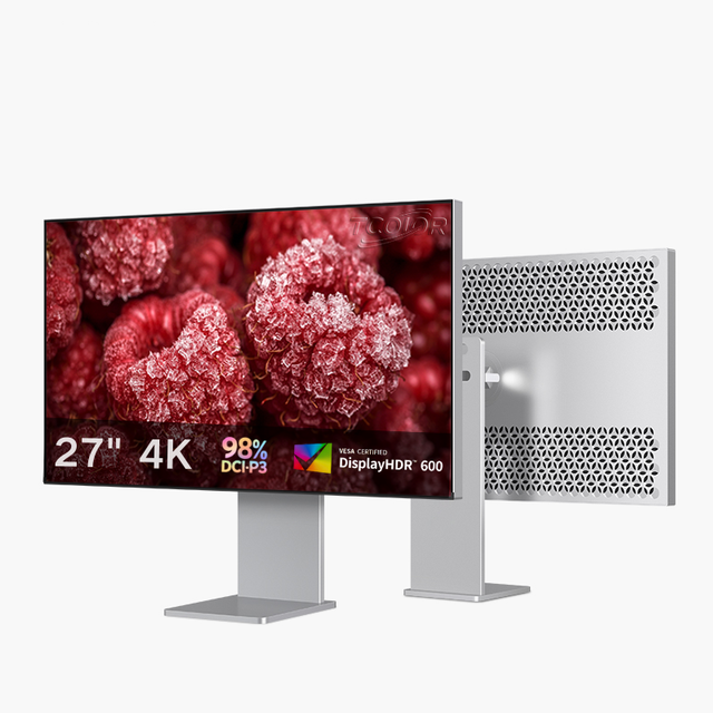 TCOLOR 4K Monitor 27 Inch IPS 100%sRGB Wide Color UHD Display HDR400 Ergonomic Gaming Monitor for Designers Gamers Professionals