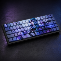 Clavier mécanique personnalisé LOL Seraphine Superstar avec 68 touches en PBT, impression par sublimation, touches latérales imprimées, profil Cherry