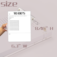Conception personnalisée Impression de bloc-notes en acrylique de haute qualité pour tablette Bloc-notes quotidien avec bloc-notes rechargeable en gros d'usine