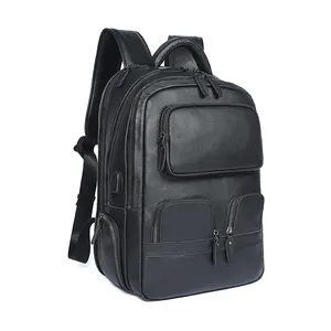 Designer de moda luxo de alta qualidade viagens masculinas negócios Computador Notebook Mochila Mochila De Couro Impermeável Mochila Escolar