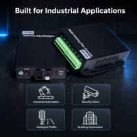 8ch Unidirectional Dry Contact Over Fiber Transmitter Receiver SC Single Mode 20KM Plug and Play for Remote IO Relay Control