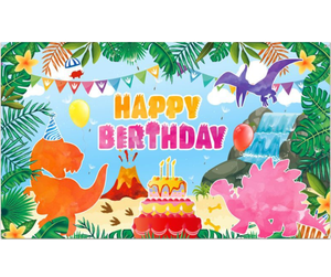 Fondo de Dinosaurios LEMON de 3x5 pies, Pintura de Parque Jurásico, Pancarta de Bosque Primitivo de Dibujos Animados, Decoración para Fiestas de Cumpleaños para Niños - Product Image 1
