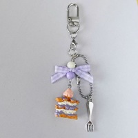Breloque Y2K esthétique et mignonne en forme de cuillère, de fruit, de fraise, de nœud, d'étoile, de nourriture, de gâteau, pour sac à main, sac à bandoulière, téléphone portable, pour femmes