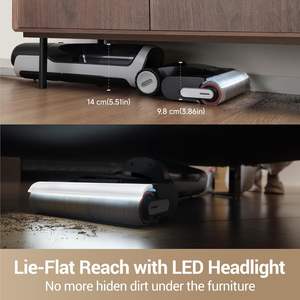 เครื่องดูดฝุ่นถูพื้นแบบเปียกและแห้ง Dreame Official H14 แรงดูดสูง ทำความสะอาดด้วยน้ำร้อน 180 องศา °   พื้นที่สำหรับสัตว์เลี้ยงในครัวเรือนแบบ Flat Lay 4-in-1 - Product Image 4